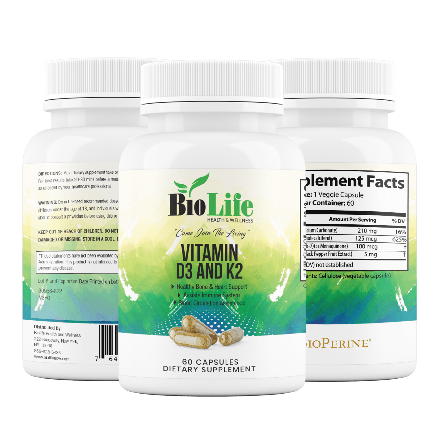 Vitamin D3 and K2 - Biolife